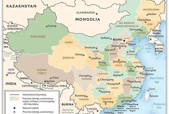 China Administrative Divisions Map