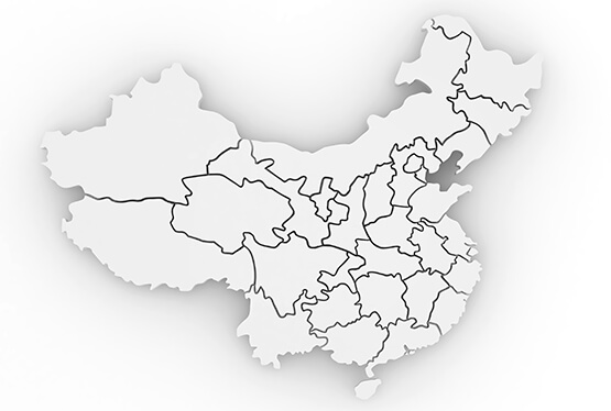 China Blank Outline Map