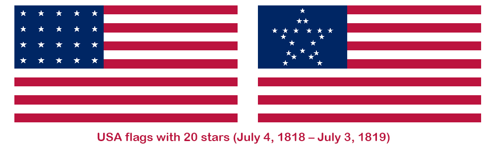 20-star USA flag