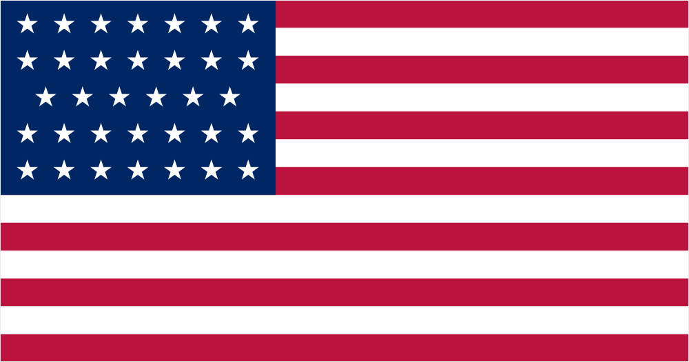 34-star USA flag