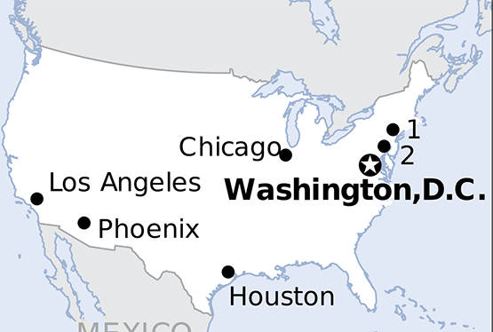 USA Map with Capital