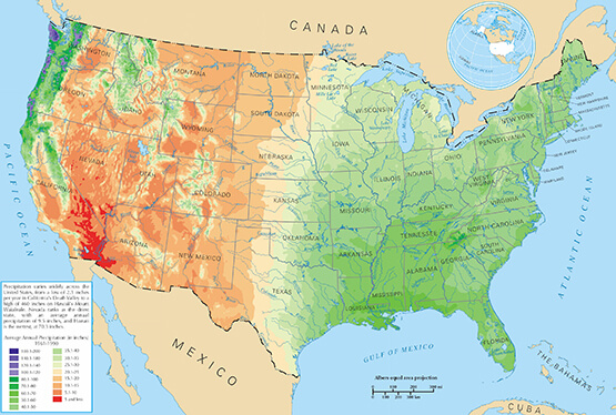 USA Precipitation Map