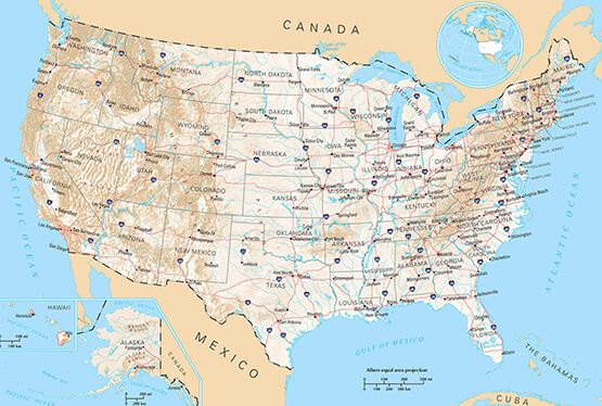 USA Reference Map