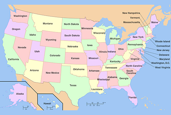 USA States Map