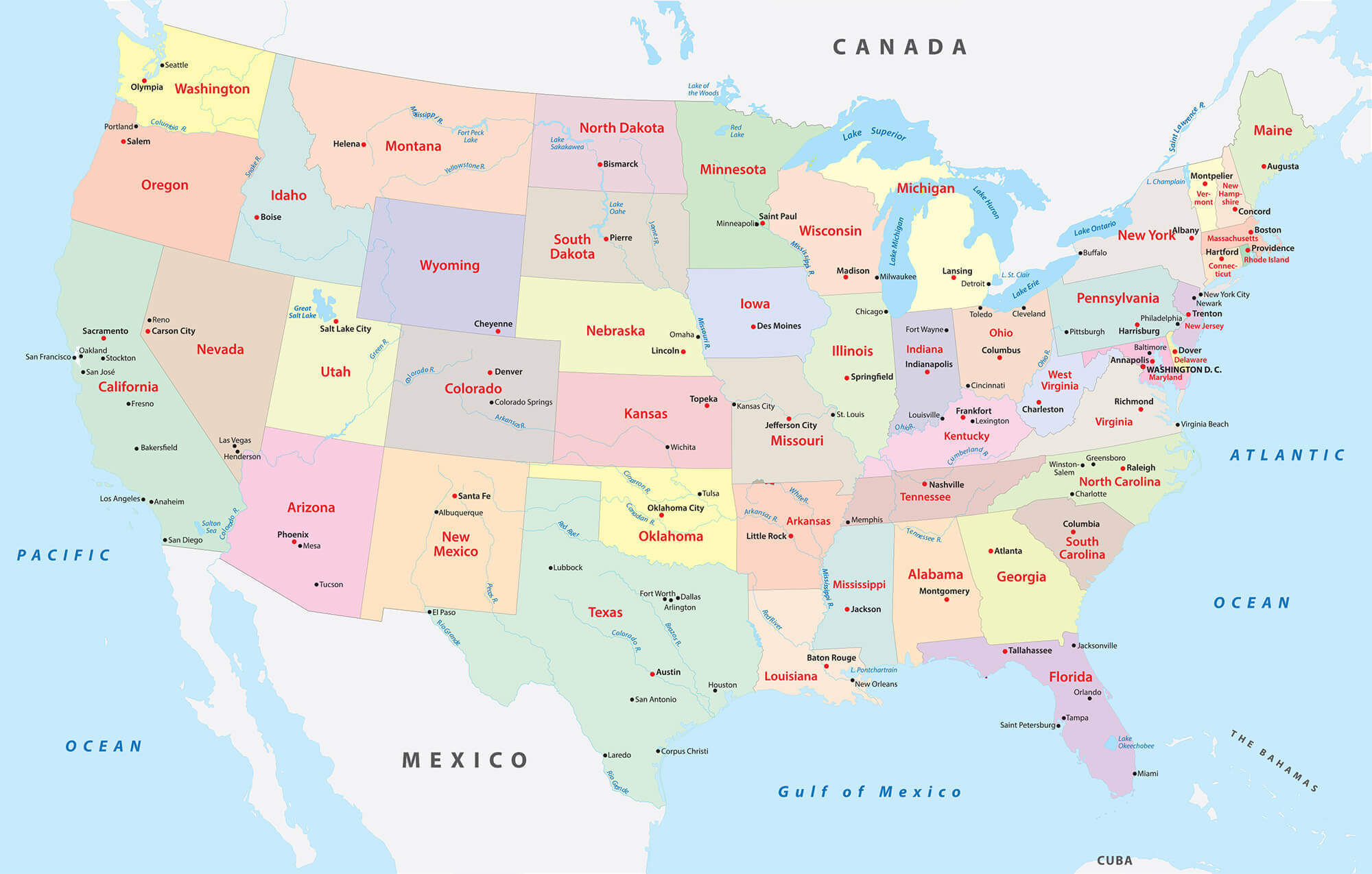 USA Detailed Map