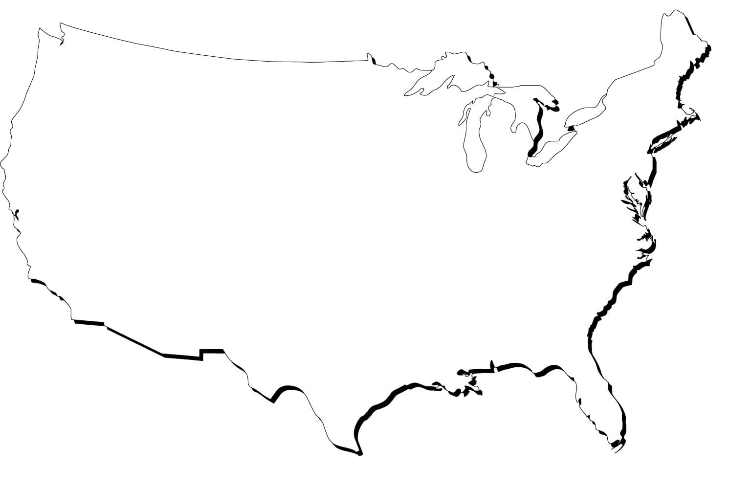 USA Outline Map