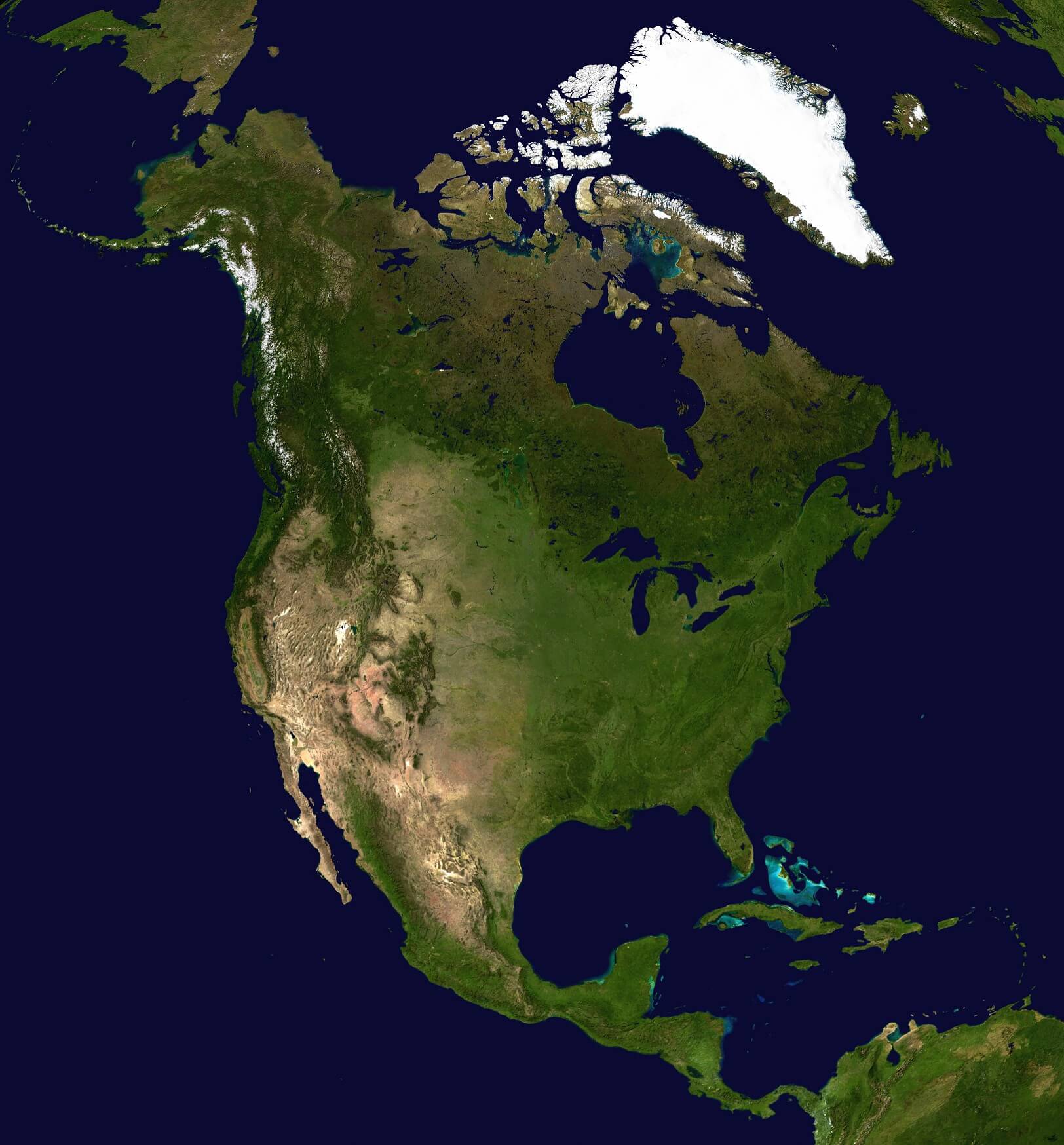 USA Satellite Map