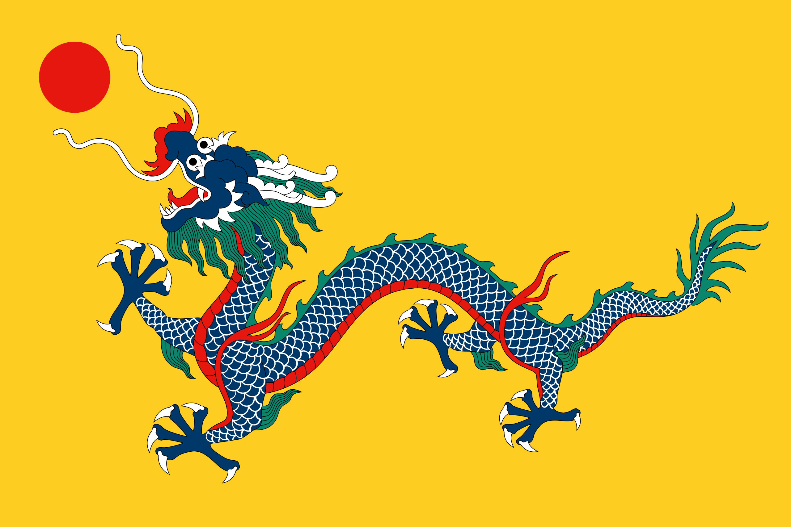 China Qing Dynasty Flag 1889