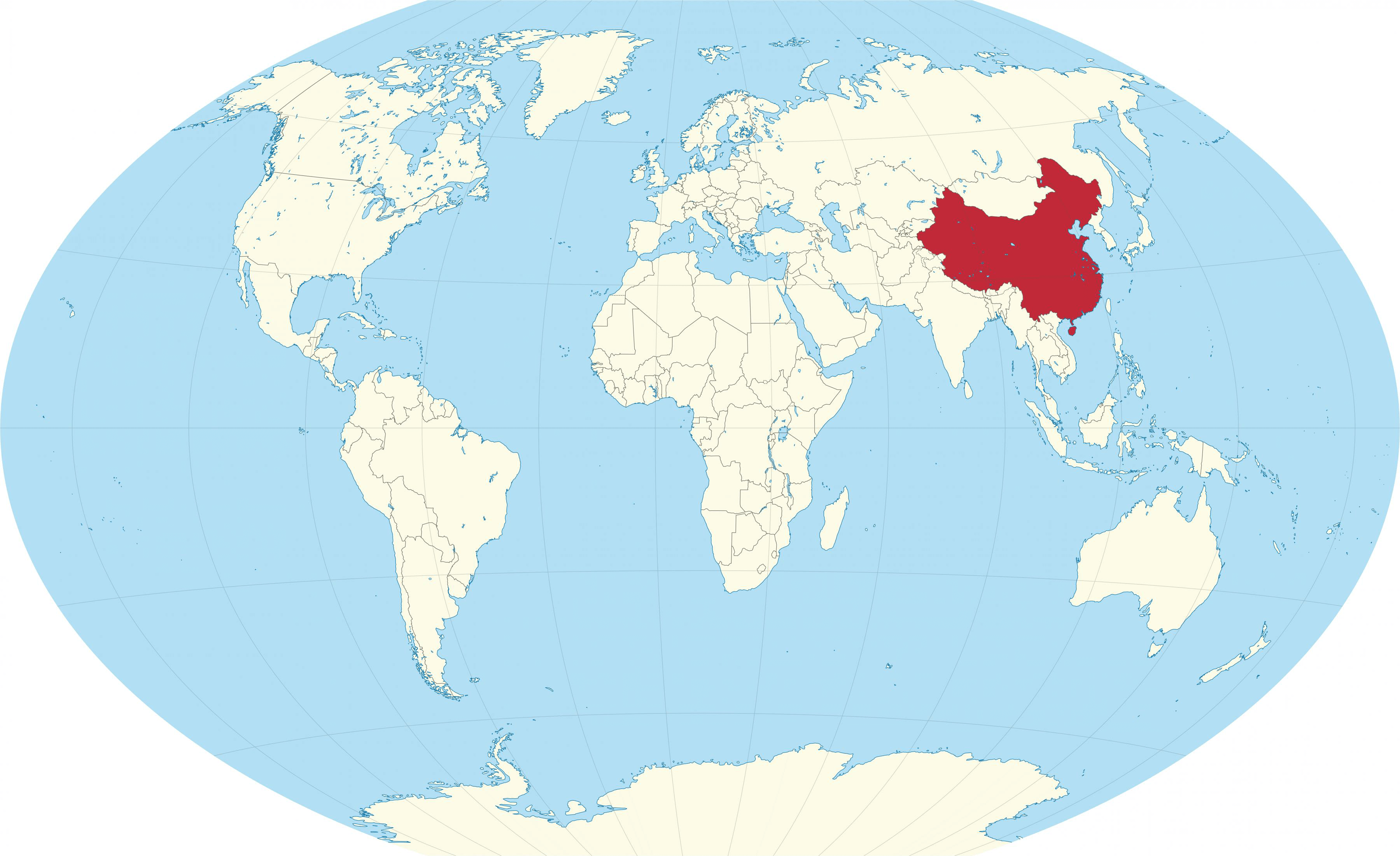 China in the World Map