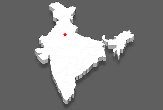 India Outline Map 3D