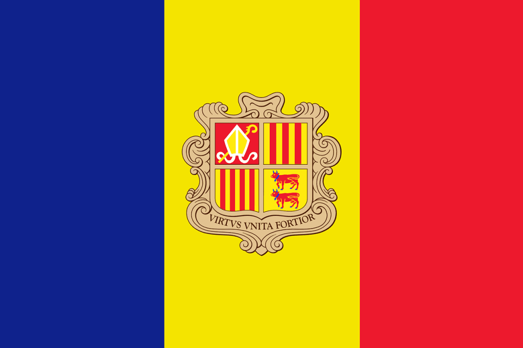 yellow dark blue and red flag