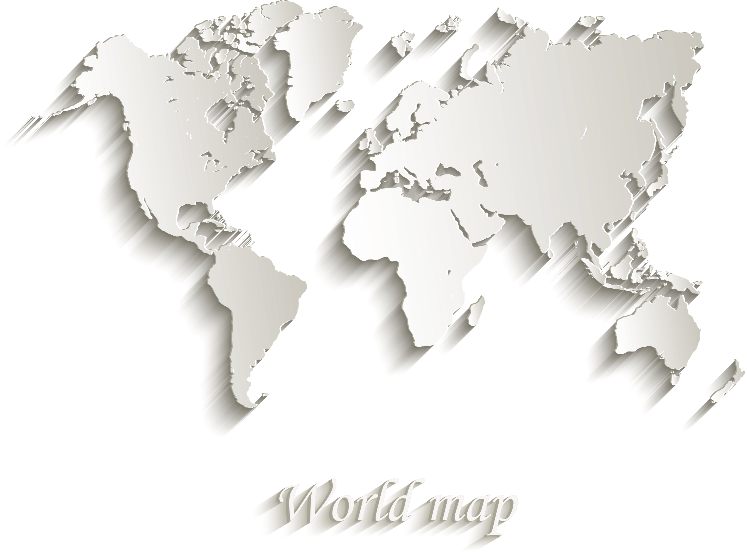 World Map Outline 3D 